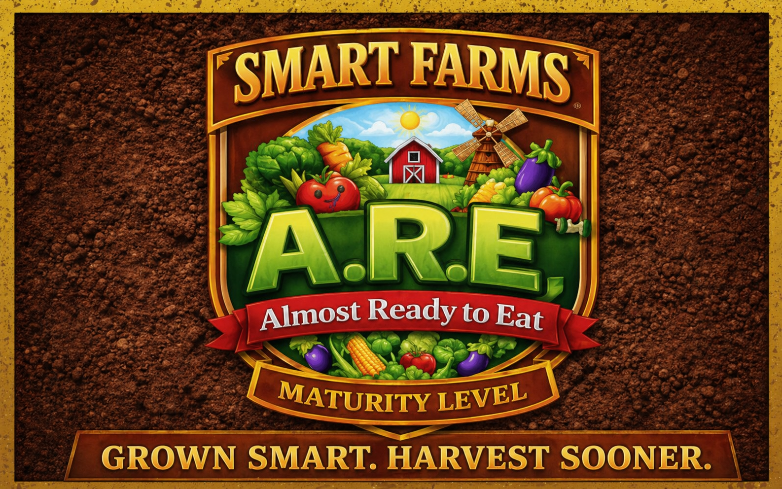 Smart Farms — Grown Smart. Harvest Sooner. A.R.E. Almost Ready to Eat Maturity Level